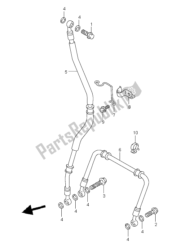 Todas as partes de Mangueira Do Freio Dianteiro do Suzuki TL 1000R 1998