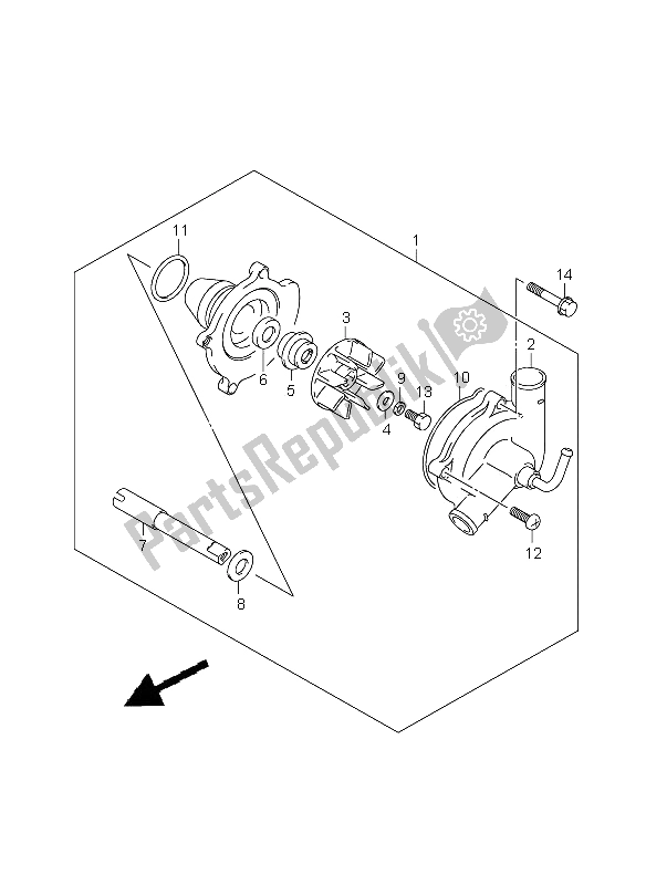 Todas las partes para Bomba De Agua de Suzuki GSX 1300 BKA B King 2009