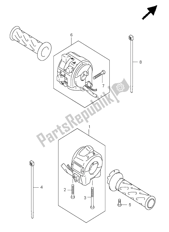 Toutes les pièces pour le Interrupteur De Poignée du Suzuki RV 125 Vanvan 2003