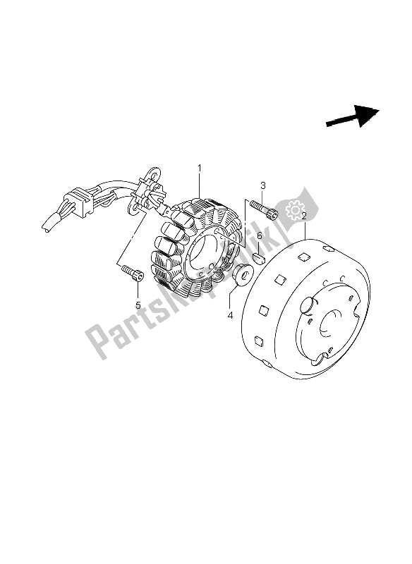 All parts for the Magneto of the Suzuki RV 125 Vanvan 2009