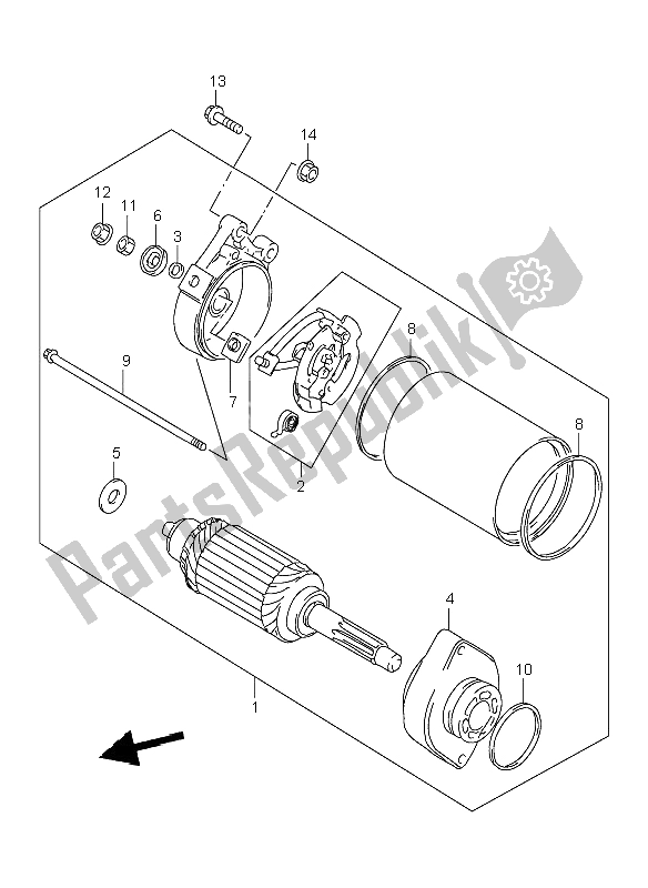 Tutte le parti per il Motore Di Avviamento del Suzuki TL 1000R 1998