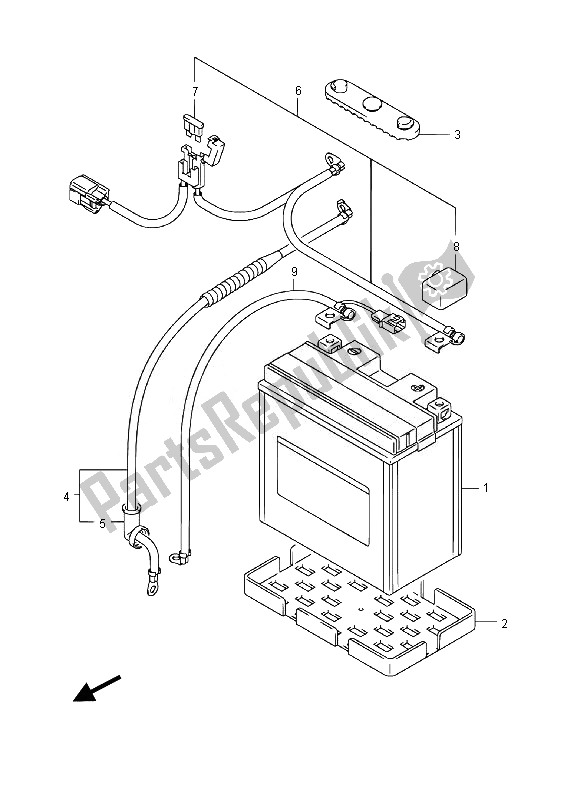 Wszystkie części do Bateria Suzuki LT A 500 XPZ Kingquad AXI 4X4 2014