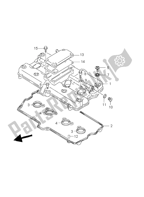 Todas las partes para Cubierta De Tapa De Cilindro de Suzuki GSF 600 NSZ Bandit 2004