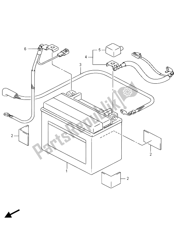 Toutes les pièces pour le Batterie (gsx1300ra E02) du Suzuki GSX 1300 RA Hayabusa 2015