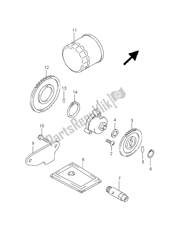 Toutes les pièces pour le La Pompe à Huile du Suzuki SV 650 Nsnasa 2008