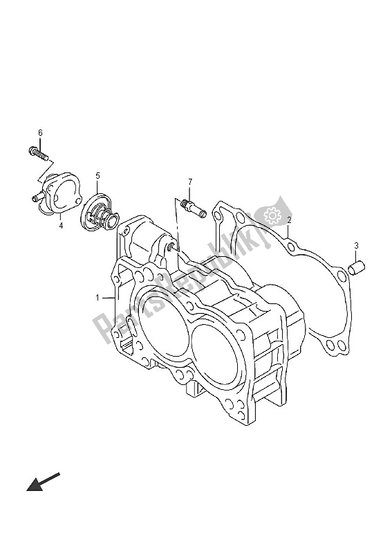 All parts for the Cylinder of the Suzuki AN 650Z Burgman Executive 2016