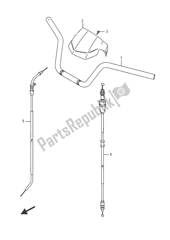 All parts for the Handlebar of the Suzuki LT F 400F Kingquad FSI 4X4 2016