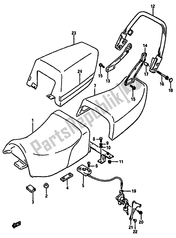 Toutes les pièces pour le Siège du Suzuki GSX R 750 1985