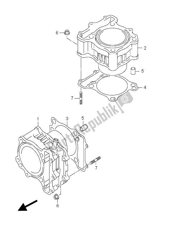 Alle onderdelen voor de Cilinder van de Suzuki DL 650 V Strom 2005
