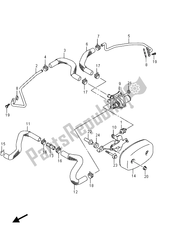 All parts for the 2nd Air of the Suzuki VZ 800 Intruder 2015