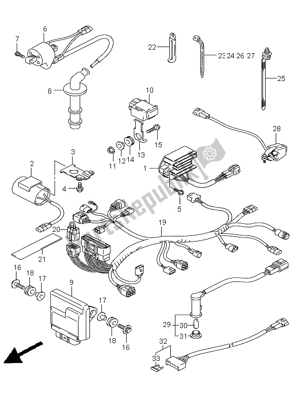 Tutte le parti per il Elettrico del Suzuki RM Z 450 2010