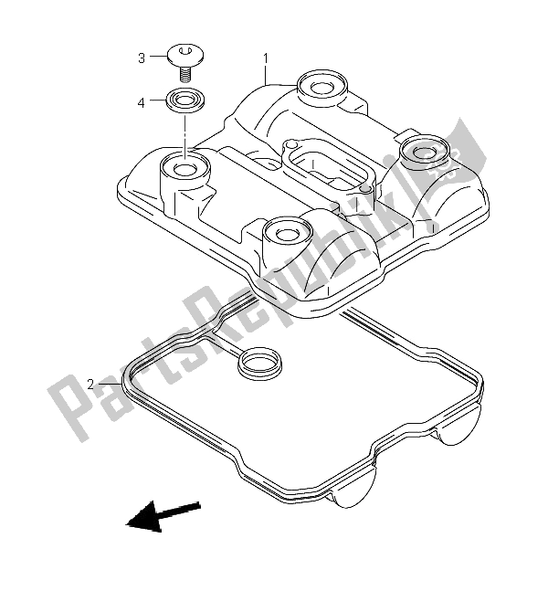 Tutte le parti per il Coperchio Della Testata del Suzuki LT A 700X Kingquad 4X4 2005