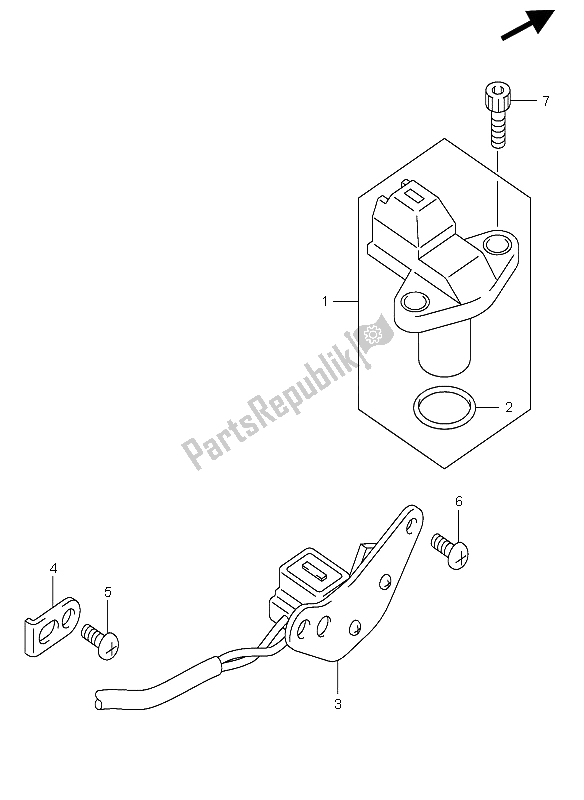 All parts for the Signal Generator of the Suzuki GSX R 600 2004