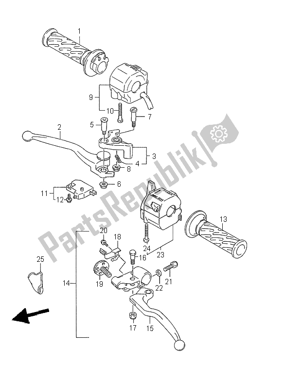 Todas las partes para Interruptor De La Manija de Suzuki GSX R 750W 1995