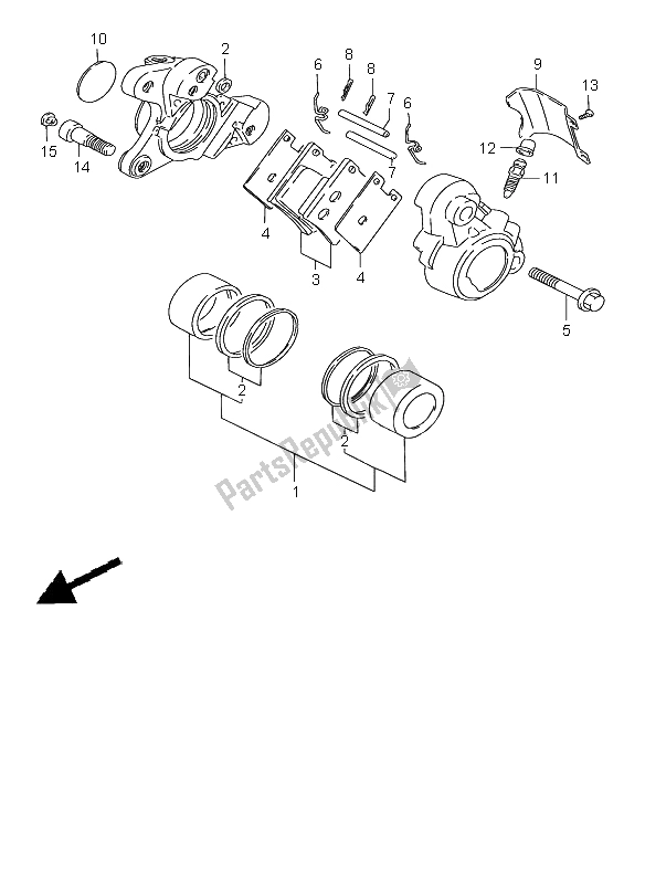 Todas las partes para Pinza Delantera de Suzuki VS 1400 Intruder 2003