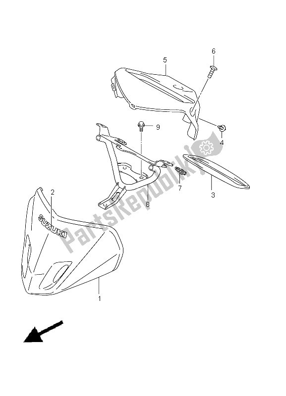 Todas las partes para Cubierta Del Asa (lt-a500xpz P17) de Suzuki LT A 500 XPZ Kingquad AXI 4X4 2012