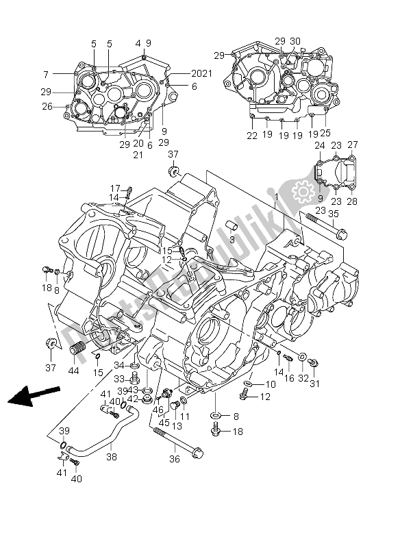 Tutte le parti per il Carter del Suzuki VL 800C Volusia 2006