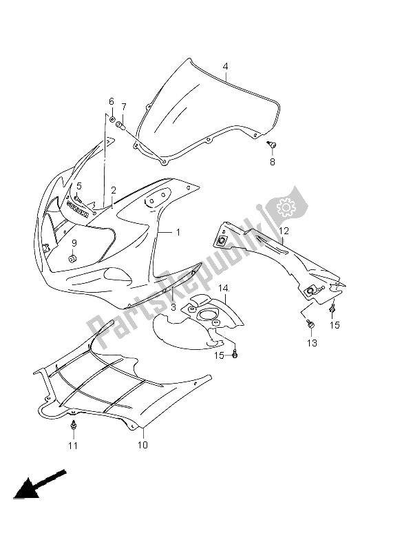 Tutte le parti per il Corpo Da Cowboy del Suzuki GSX R 1000 2001