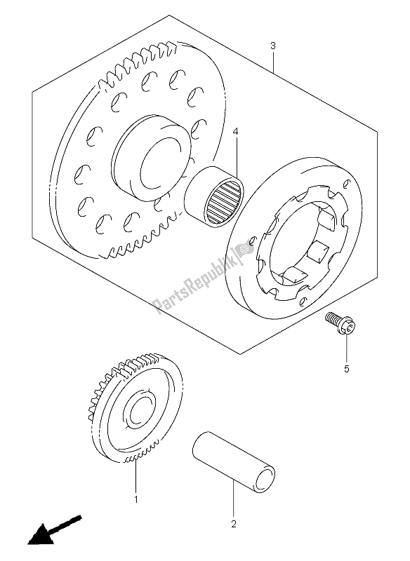 Todas las partes para Embrague De Arranque de Suzuki VL 250 Intruder 2005