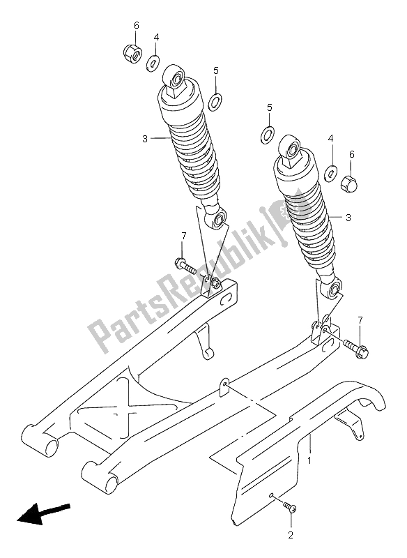 All parts for the Chain Case of the Suzuki GZ 250 Marauder 2000