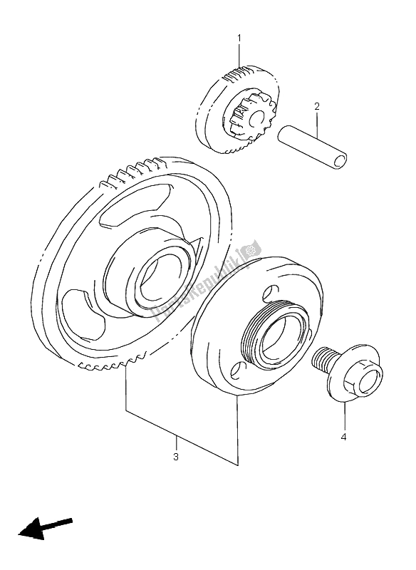 Tutte le parti per il Frizione Di Avviamento del Suzuki GSX 600F 1996