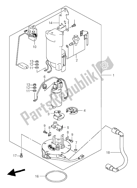 Todas las partes para Bomba De Montaje de Suzuki GSX 1300R Hayabusa 2002