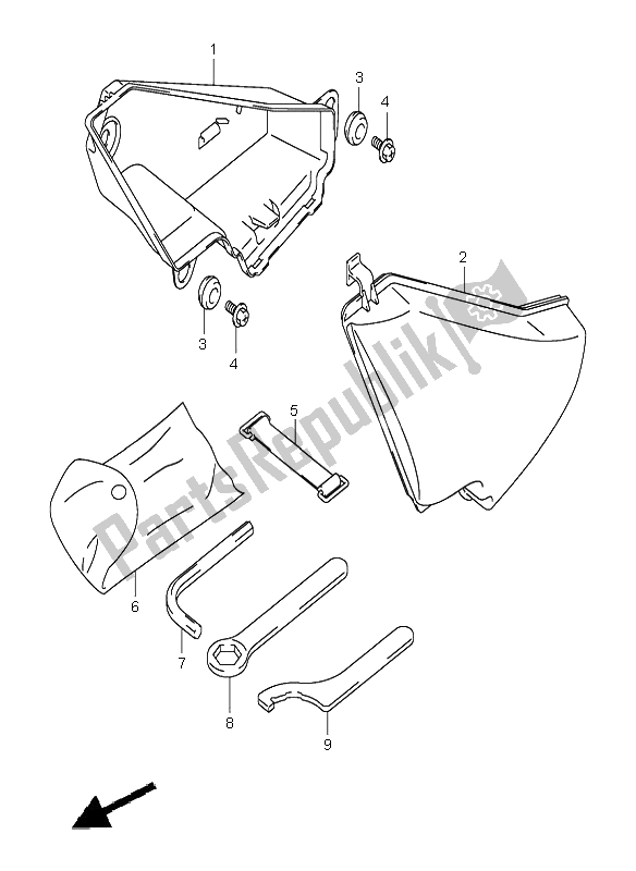 Toutes les pièces pour le Coffre à Bagages du Suzuki VL 800 Volusia 2002