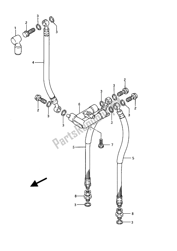 Toutes les pièces pour le Flexible De Frein Avant du Suzuki GSX 1100F 1990