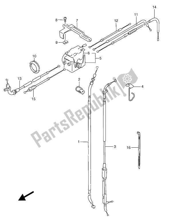 Todas as partes de Cabo De Controle do Suzuki RGV 250 1993