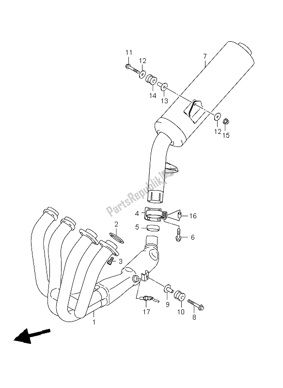 Tutte le parti per il Silenziatore del Suzuki GSF 650 Nsnasa Bandit 2007
