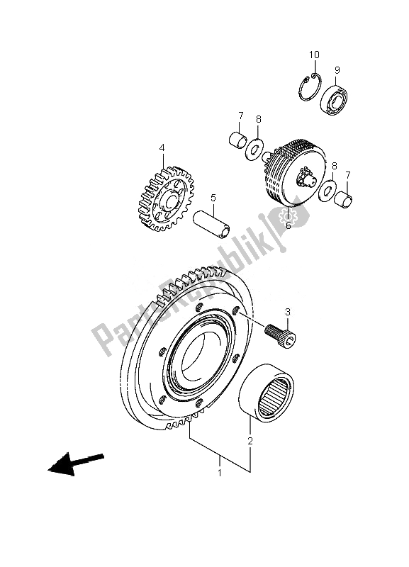 Toutes les pièces pour le Embrayage De Démarrage du Suzuki LT A 700X Kingquad 4X4 2007