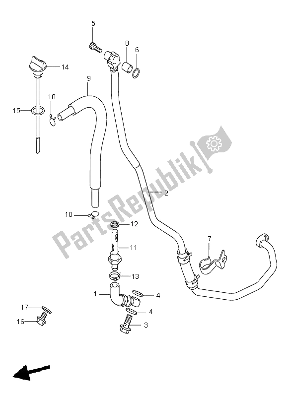 All parts for the Oil Hose of the Suzuki DR Z 400S 2002