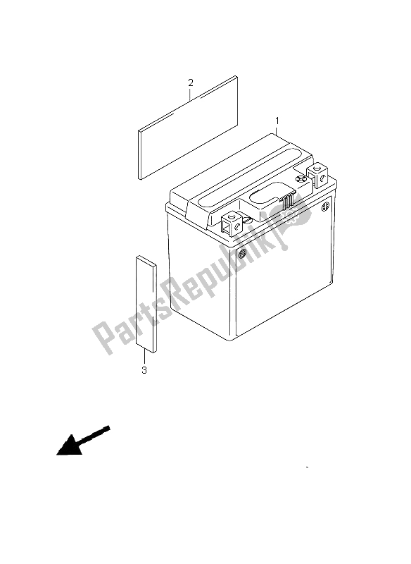 All parts for the Battery of the Suzuki DR 125 SM 2009