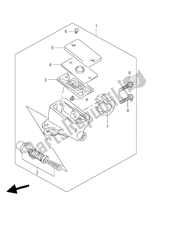 All parts for the Front Master Cylinder (gsf600s-su) of the Suzuki GSF 600 NS Bandit 2000