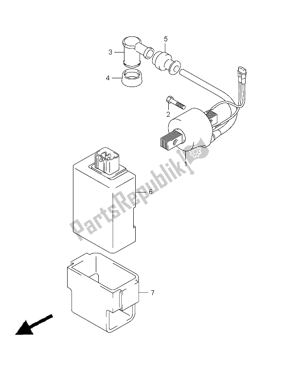 All parts for the Electrical of the Suzuki DR Z 125 SW LW 2009