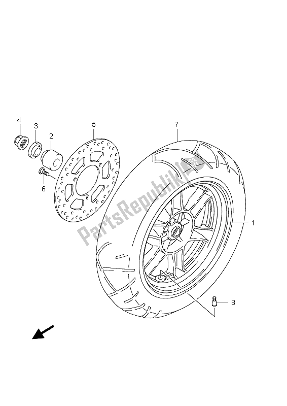 Toutes les pièces pour le Roue Arrière du Suzuki UH 200 Burgman 2009