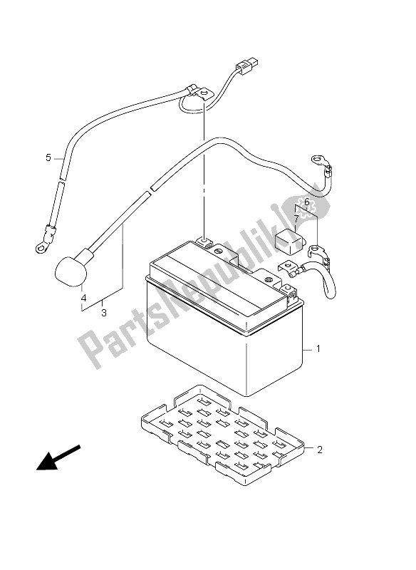 Todas as partes de Bateria (gsr750 E21) do Suzuki GSR 750A 2012