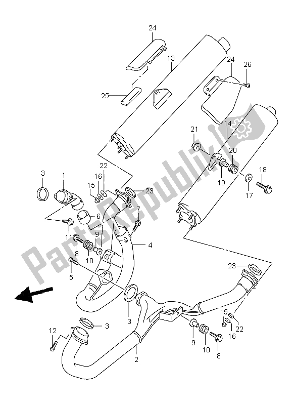 Todas as partes de Silencioso do Suzuki TL 1000R 2000