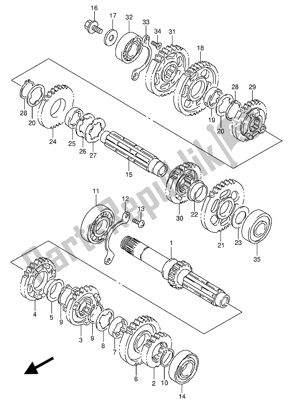 Todas las partes para Transmisión de Suzuki VX 800U 1994