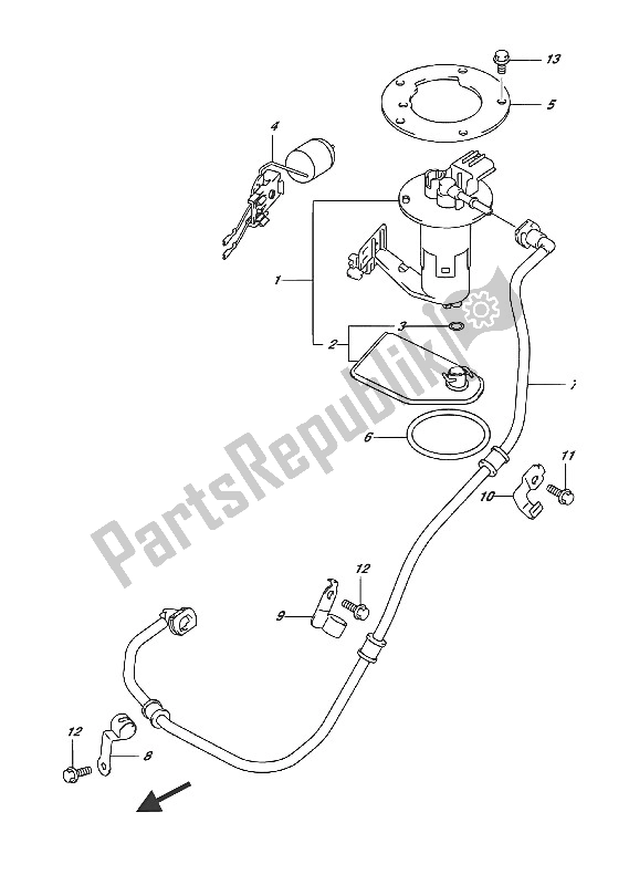Alle onderdelen voor de Benzine Pomp van de Suzuki Address 110 2016