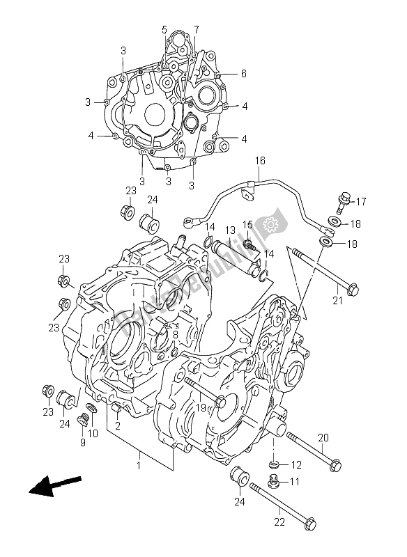 Tutte le parti per il Carter del Suzuki DR 350 SE 1998