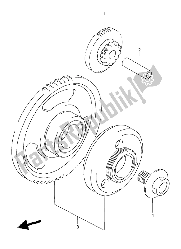 Tutte le parti per il Frizione Di Avviamento del Suzuki GSX 750F 2000