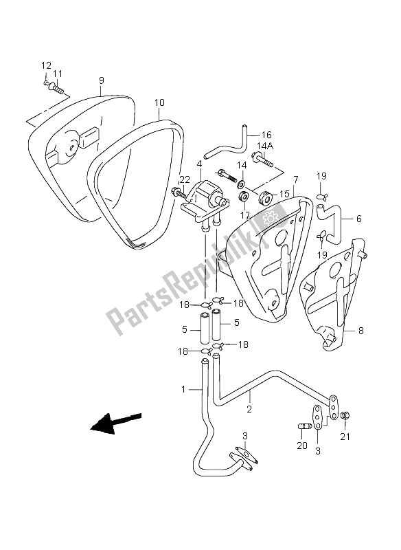 Todas las partes para 2do Aire (e18) de Suzuki VL 1500 Intruder LC 1999