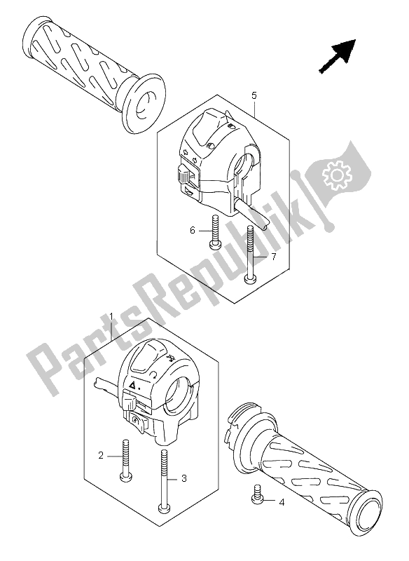 Toutes les pièces pour le Interrupteur De Poignée du Suzuki GSX R 1000 2003