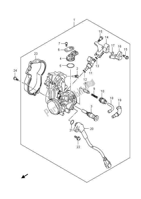 Todas as partes de Corpo Do Acelerador do Suzuki RM Z 250 2014