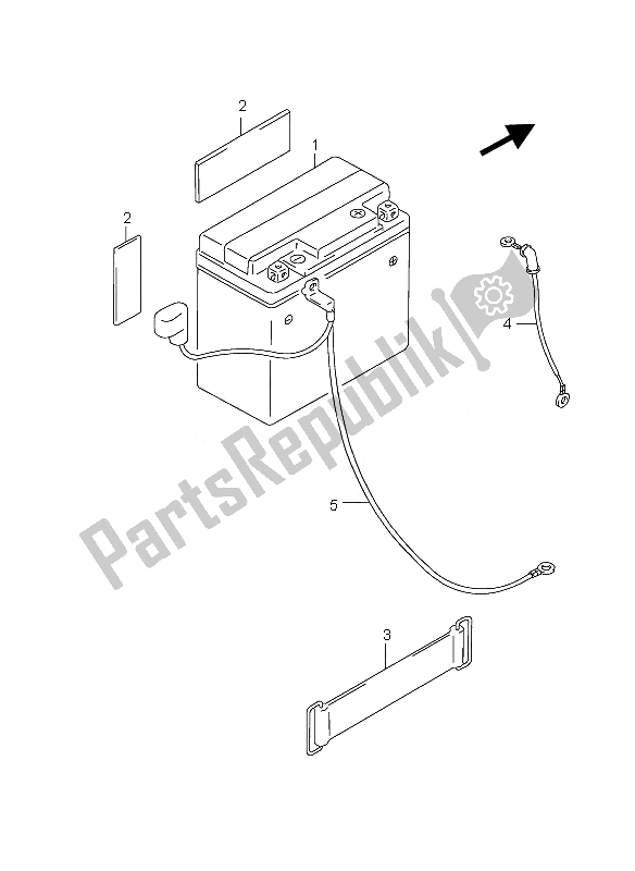 All parts for the Battery of the Suzuki GZ 125 Marauder 2007