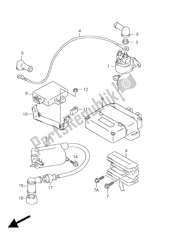 All parts for the Electrical of the Suzuki GN 125E 2000