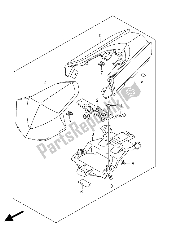 Tutte le parti per il Scatola Della Coda Del Sedile (opzionale) del Suzuki GSX R 1000 2012