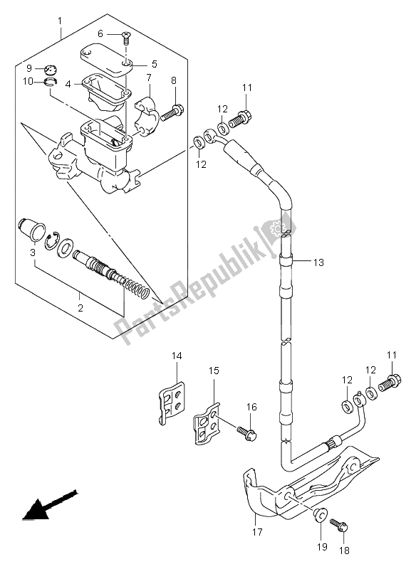 Wszystkie części do Przedni Cylinder G?ówny Suzuki RM 125 2002