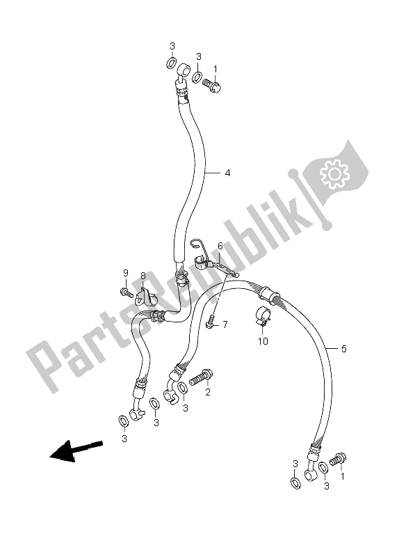 Toutes les pièces pour le Flexible De Frein Avant (gsf650-u-s-su) du Suzuki GSF 650 Nsnasa Bandit 2008